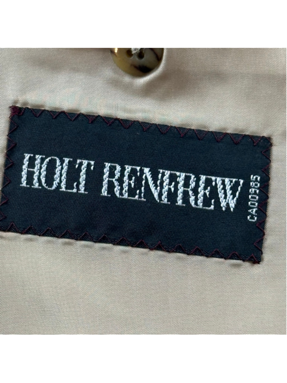 Holt Renfrew Samuelsohn Blazer Men 48R Silk Wool Micro Check Quiet Luxury Beige - Picture 6 of 16